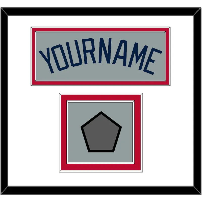 Atlanta Name & World Series Champions Patch - Road Gray - Double Mat 1