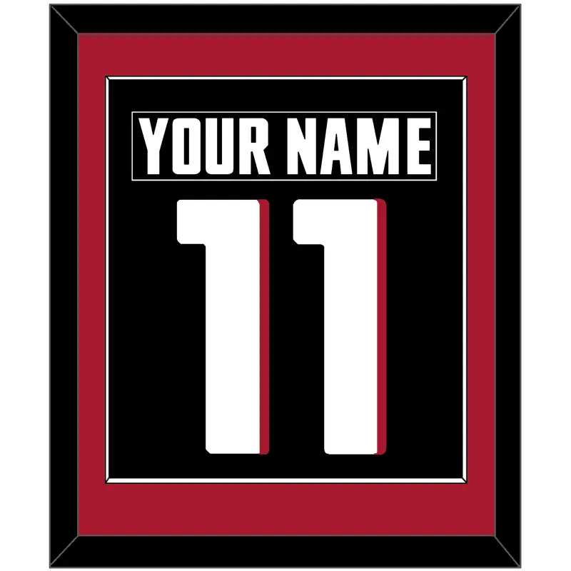 Atlanta Nameplate & Number (Back) Combined - Home Black - Single Mat 2