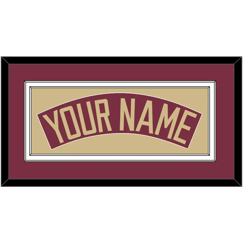 Florida State Baseball Nameplate - Alternate Garnet (2016-2018) - Double Mat 2