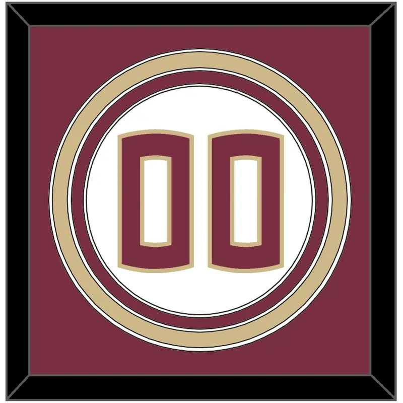 Florida State Baseball Number - Home White - Triple Mat 2