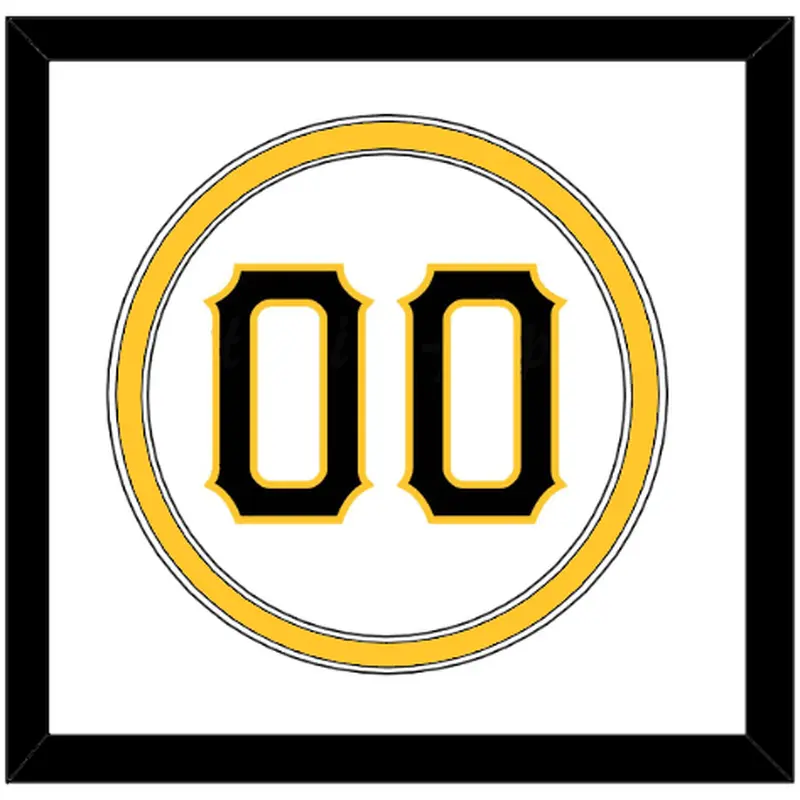 Pittsburgh Number - Home White - Double Mat 1