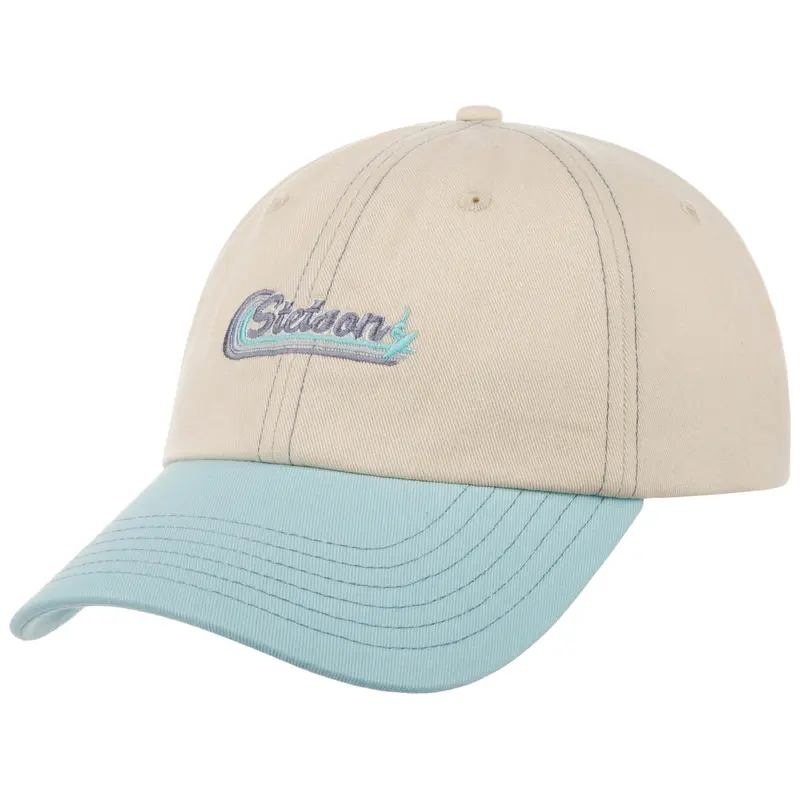 Stetson - Unstructured Baseball Cap - Catch The Cave - Light Beige/Ligth Blue