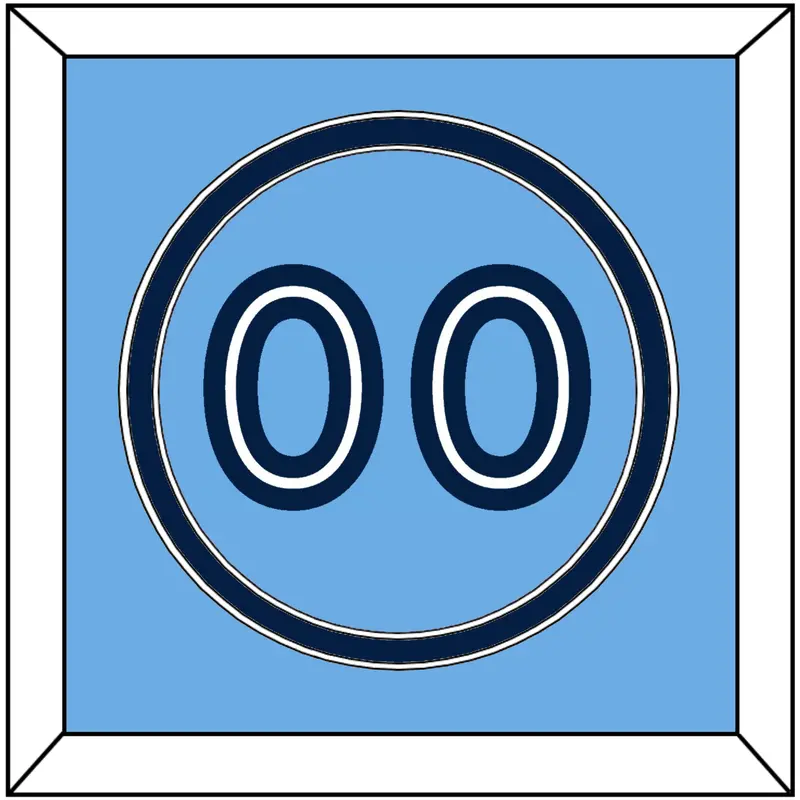 Toronto Number - Alternate Light Blue - Double Mat 2