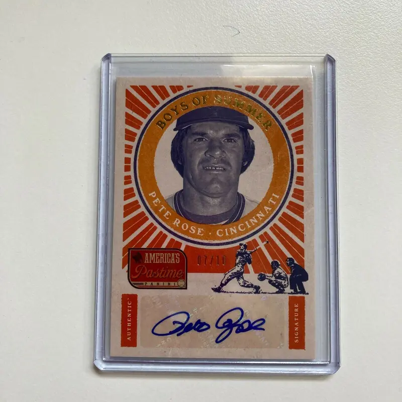 2014 Panini Pete Rose #7/10 Boys Of Summer Signed Autographed Baseball Card Auto